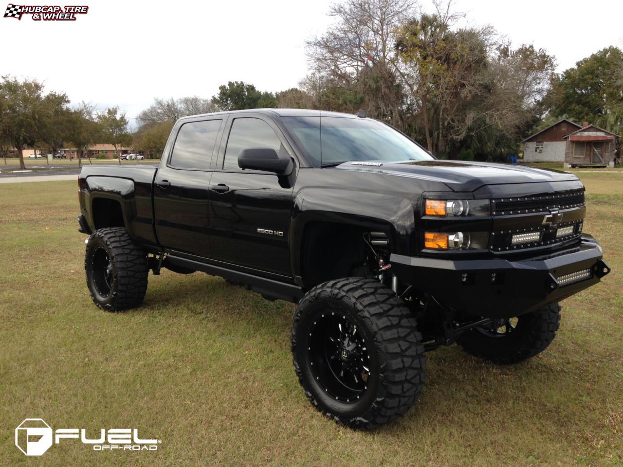 vehicle gallery/chevrolet silverado fuel krank d517 0X0  Matte Black & Milled wheels and rims